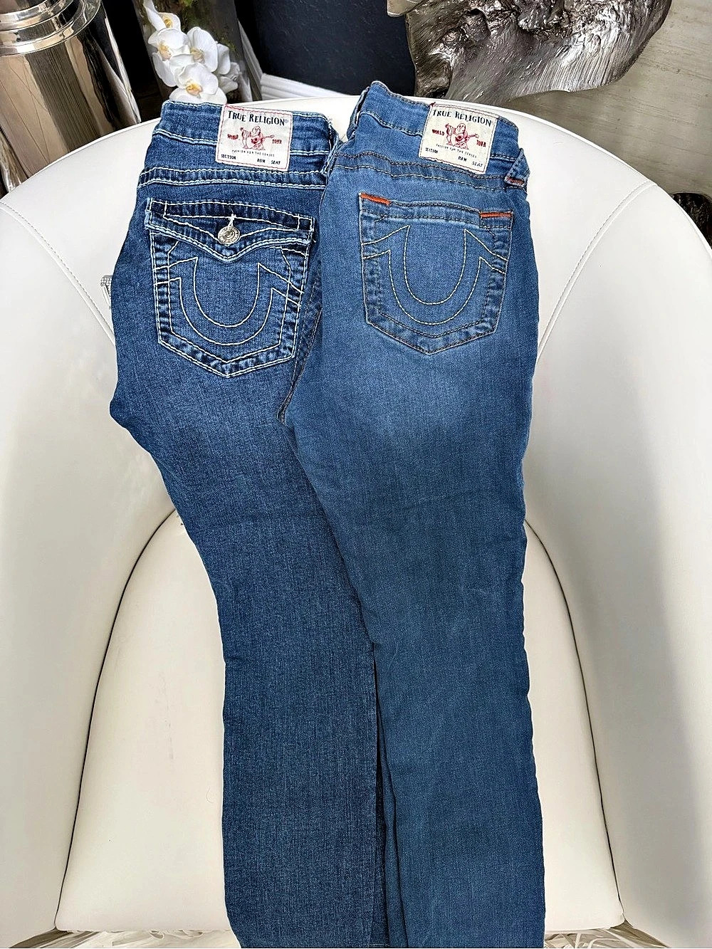 True Religion Halle Skinny Jeans Waist 27 Blue